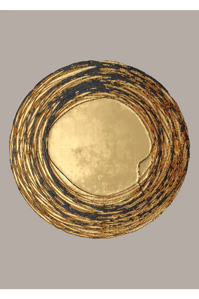 Harikabirev HARİKABİREV|GOLD-KAHVERENGİ ÇİÇEK SOYUT YAPRAK KOMBİNİ|ÇERÇEVELİ TEMPERLİ CAM TABLO 3LÜ DİKEY - Resim 3