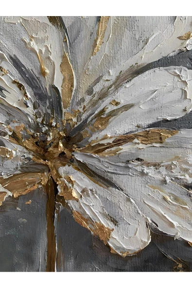 Harikabirev HARİKABİREV|SOFT-GRİ ÇİÇEK YAPRAK KOMBİNİ |ÇERÇEVELİ TEMPERLİ CAM TABLO 3LÜ DİKEY - Resim 3