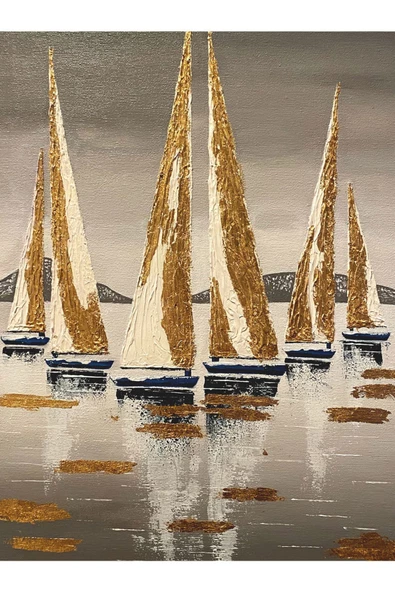 Harikabirev HARİKABİREV|SOFT-BEYAZ-GOLD KAYIK-SOYUT KOMBİNİ|ÇERÇEVELİ TEMPERLİ CAM TABLO 3LÜ DİKEY - Resim 2