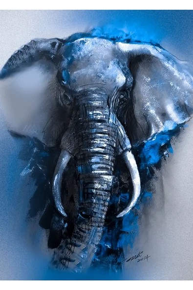 Harikabirev HARİKABİREV|LACİVERT-GÜMÜŞ 5 ŞIK FİL YAPRAK|ÇERÇEVELİ TEMPERLİ CAM TABLO 3LÜ DİKEY - Resim 3