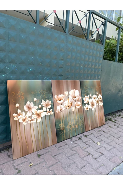 Harikabirev HARİKABİREV|SOFT RENKLER EN ÇOK SEVİLEN ÇİÇEK TABLOSU 1|ÇERÇEVESİZ KANVAS TABLO - Resim 3