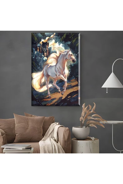 Harikabirev HARİKABİREV|ŞIK AT TABLOSU 26 |ÇERÇEVESİZ KANVAS TABLO ürün görseli