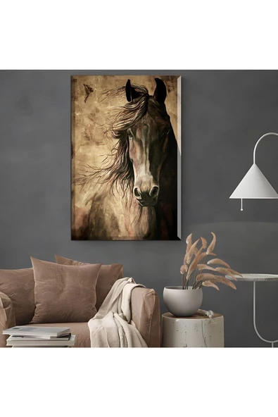 Harikabirev HARİKABİREV|ŞIK AT TABLOSU 8|ÇERÇEVESİZ KANVAS TABLO ürün görseli