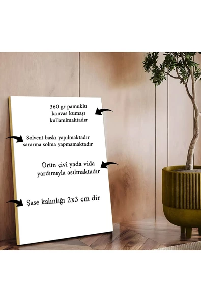 Harikabirev HARİKABİREV|KREM KAHVERENGİ SOFT TAHTA SOYUT KOMBİNİ|3LÜ KANVAS DKYKNVS - 5