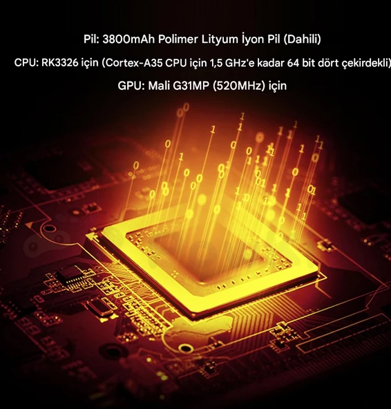 Retro El Oyun Konsolu 3.5 inç IPS HD Ekran  30000 Oyun Desteği 64 GB Hediye (şeffaf mor) - 4