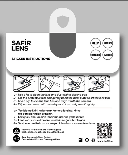 Apple iPhone 13 Zore CL-11 Safir Parmak İzi Bırakmayan Anti-Reflective Kamera Lens Koruyucu