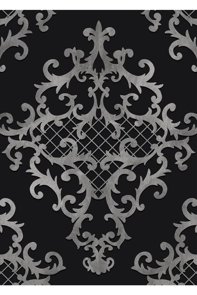 Harikabirev HARİKABİREV|GÜMÜŞÜ-SİYAH YAPRAK&ÇİÇEK KOMBİNİ |PLEKSİ ÇERÇEVELİ MDF TABLO KRFZ - 3