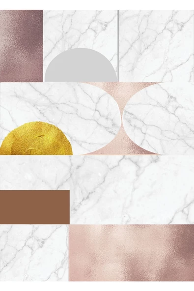 Harikabirev HARİKABİREV|GOLD-KAHVERENGİ SOYUT AĞAÇ KOMBİNİ|PLEKSİ ÇERÇEVELİ MDF TABLO KRFZ - Resim 3