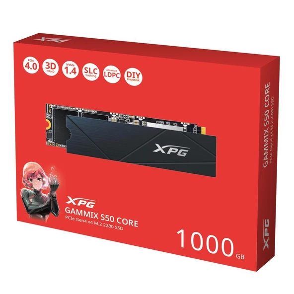 XPG 1000GB Gammix S50 Core 3500MB-s-2200MB-s PCIe Gen4 x4 M.2 2280 Ssd Harddisk - 2