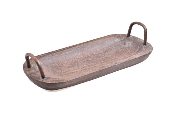 Bambum Bavola Kulplu Küçük Oval Tepsi B1631 - 3