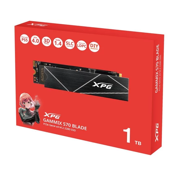 XPG 1TB Gammix S70 Blade 7400MB-s-5500MB-s PCIe Gen4 x4 M.2 2280 Ssd Harddisk (PS5 Uyumlu) - 2