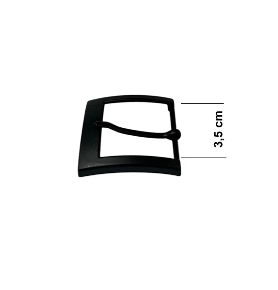 Kemer Tokası 3,5 cm Siyah Boyalı Hafif Ürün (Leathercraft, Deri Hobi) - 2