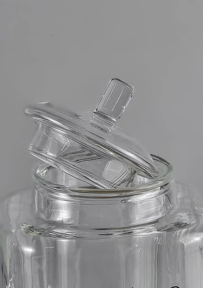 Mini Boy Borosilikat Cam Demlik - Süzgeçli Cam Bitki Demliği - 400 ML - 4
