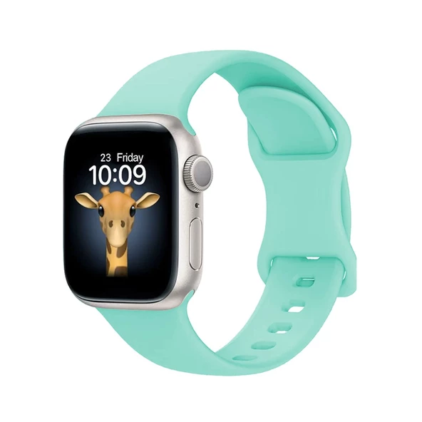 Apple Watch 44mm Kordon Çift Geçmeli Silikon Kordon Strap Kayış 131