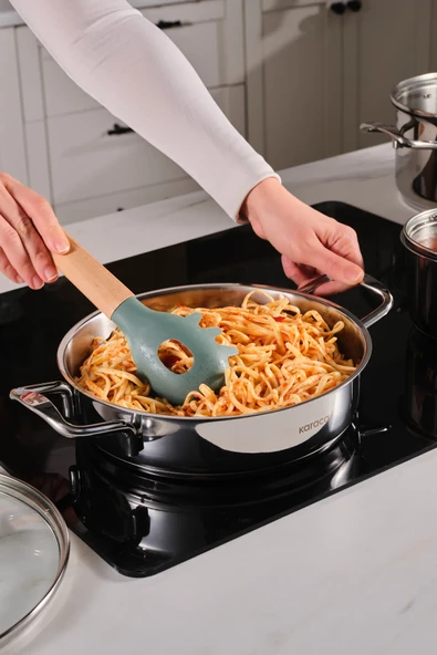 Karaca Olympia İndüksiyon Tabanlı 12 Parça Çelik Tencere Seti - 5