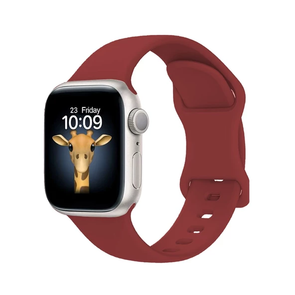 Apple Watch 10 Serisi 46mm Kordon Çift Geçmeli Silikon Kordon Strap Kayış 131