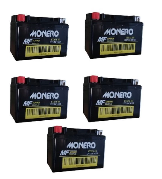 MONERO  YTX7A -7 ALÇAK SCOOTER  AKÜ 5'Lİ PAKET EBATLAR: 150x87x94mm