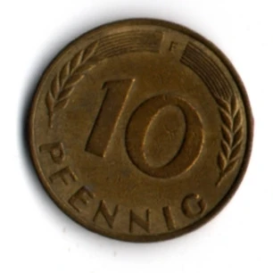 Almanya 10 Pfennig 1967-F (mp1845) - Resim 2