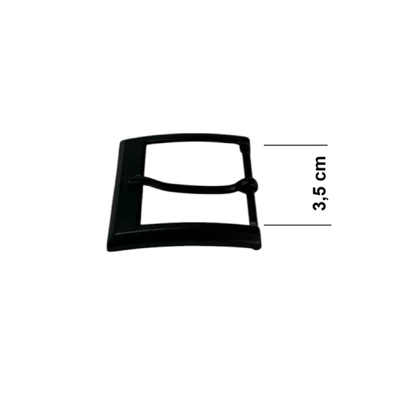 Kemer Tokası 3,5 cm Siyah Boyalı Hafif Ürün (Leathercraft, Deri Hobi) - 5