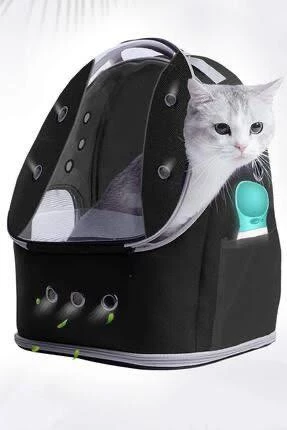 Ufo Büyük Boy Kedi Çantası 8 Kg Taşıma Kapasiteli 42x25x33 Cm Kedi Taşıma Çantası- Siyah