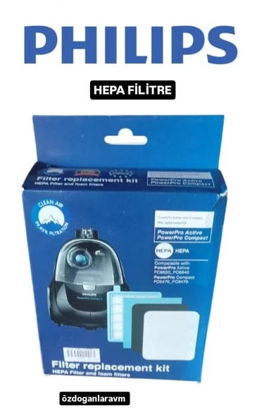 Philips PowerPro Active - PowerPro Compact Elektrik Süpürgesi Hepa Filitre