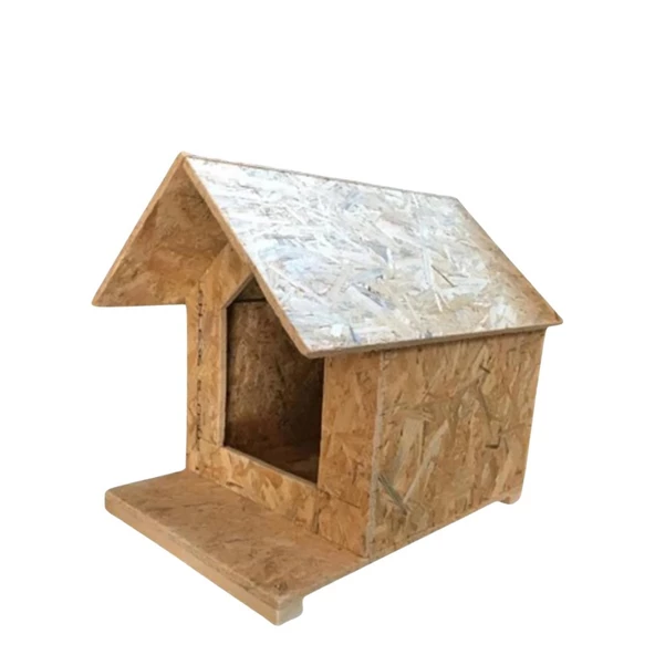 Reyo Kedi Evi Dış Ortam Uygun Ahşap Kedi Evi OSB 45x40x40 cm
