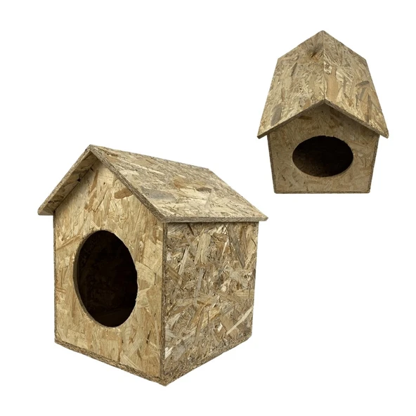 Reyo Kedi Evi Dış Ortam Uygun Ahşap Kedi Evi OSB 40x35x30 cm - 2
