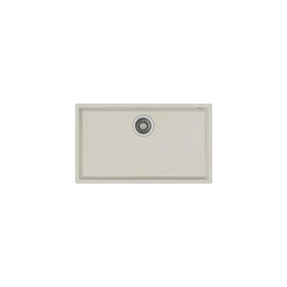 SQUARE 72.40 TG BRIGHT CREAM Tezgahaltı Granit Eviye Krem 72 cm 115230018