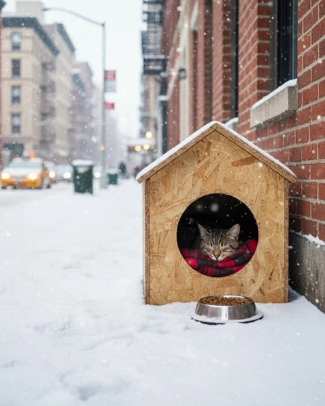 Reyo Kedi Evi Dış Ortam Uygun Ahşap Kedi Evi OSB 39x32x30 cm - CAT25 - Resim 2