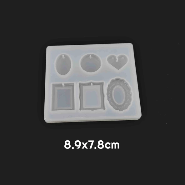 Reçine Epoksi Kalıbı - 6'li Kolye -Kod:971 - 2