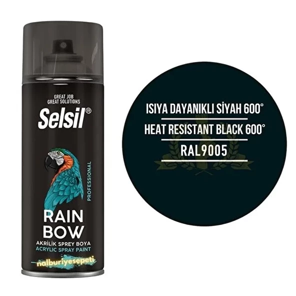 Selsil Sprey Boya Isıya Dayanıklı 400 Ml Siyah