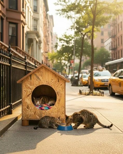 Reyo Kedi Evi Dış Ortam Uygun Ahşap Kedi Evi OSB 43x40x37 cm - CAT09 - Resim 2