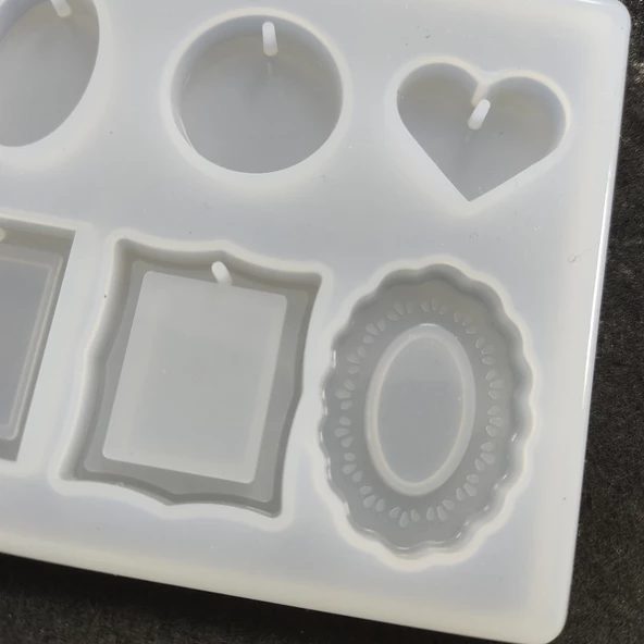 Reçine Epoksi Kalıbı - 6'li Kolye -Kod:971 - 5