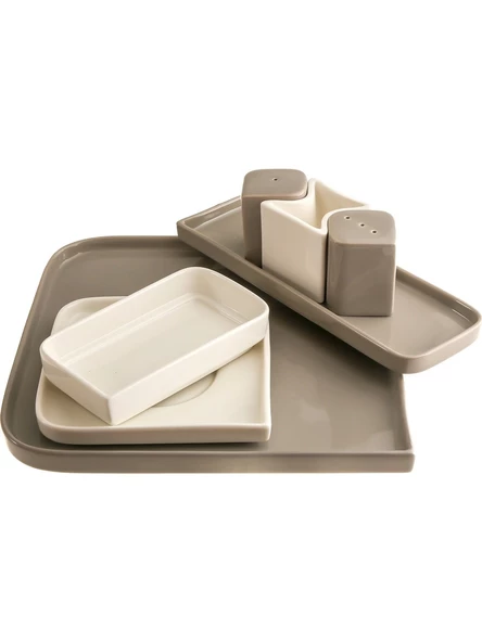 Jumbo Quadro Grey 27 Parça Kahvaltı Takımı - 2