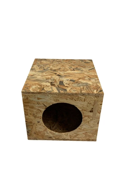Reyo Kedi Evi Dış Ortam Uygun Ahşap Kedi Evi 34x27x24 cm - 3