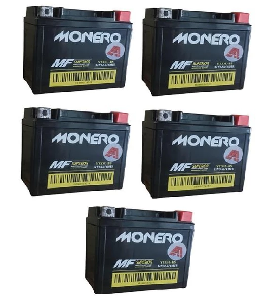 MONERO YTX5L 5ALÇAK MOTOSİKLET AKÜSÜ 5 Lİ PAKET EBATLAR:113x68x105mm