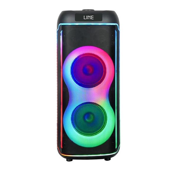 Zore GD-2606 Dijital LED Göstergeli FM Radyolu Mikrofonlu RGB TWS Çift 6.5 inç Stereo Bass Kablosuz Karaoke Hoparlör - Resim 6
