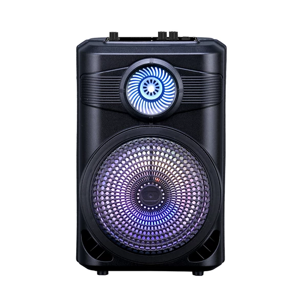 Zore GD-904 Dijital LED Göstergeli FM Radyolu Mikrofonlu RGB TWS 8 inç Stereo Bass Kablosuz Karaoke Hoparlör - Resim 2