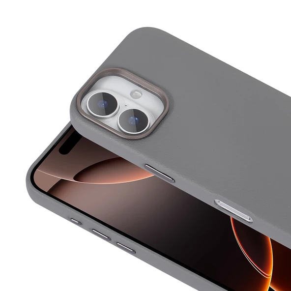 Apple iPhone 16 Plus Kılıf Magsafe Şarj Özellikli PU Deri Zore Adora Kapak - Resim 8