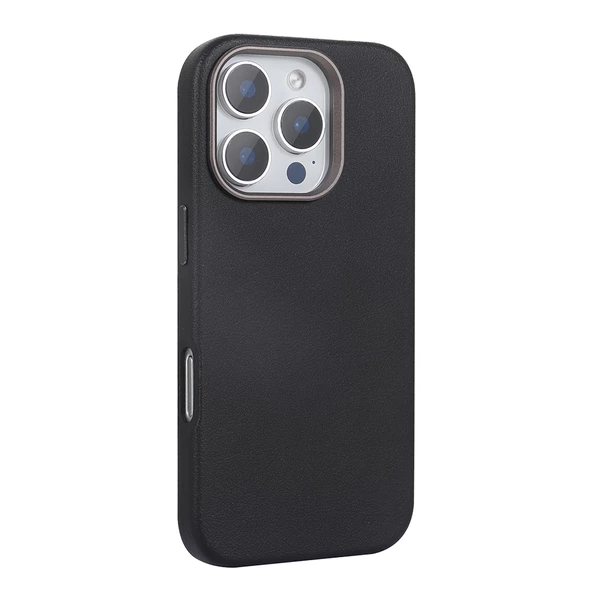 Apple iPhone 16 Pro Kılıf Magsafe Şarj Özellikli PU Deri Zore Adora Kapak - Resim 5