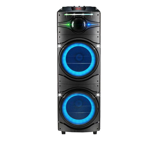 Zore GD-2016 Dijital LED Göstergeli FM Radyolu Mikrofonlu RGB TWS Çift 12 inç Stereo Bass Kablosuz Karaoke Hoparlör - Resim 3