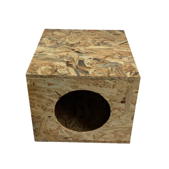 Reyo Kedi Evi Dış Ortam Uygun Ahşap Kedi Evi OSB 36x34x32 cm - 3
