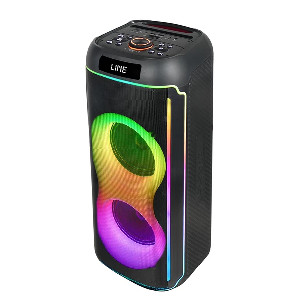 Zore GD-2606 Dijital LED Göstergeli FM Radyolu Mikrofonlu RGB TWS Çift 6.5 inç Stereo Bass Kablosuz Karaoke Hoparlör - Resim 7