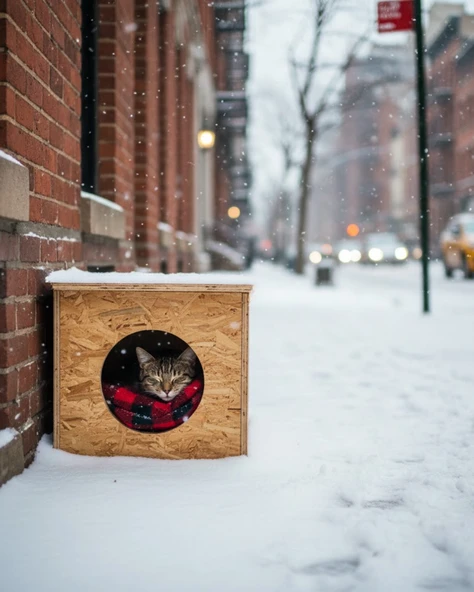 Reyo Kedi Evi Dış Ortam Uygun Ahşap Kedi Evi OSB 36x34x32 cm - CAT04 ürün görseli 1