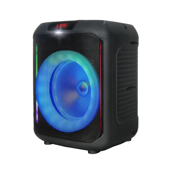 Zore GD-907 Dijital LED Göstergeli FM Radyolu Mikrofonlu RGB TWS 8 inç Stereo Bass Kablosuz Karaoke Hoparlör - Resim 3