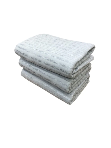 1 Adet Royam Yeni Bambu Çizgili Süngerli Kaymaz Koltuk Çekyat Örtüsü - 12