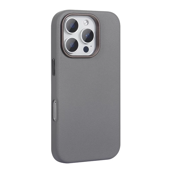 Apple iPhone 16 Pro Kılıf Magsafe Şarj Özellikli PU Deri Zore Adora Kapak - Resim 7