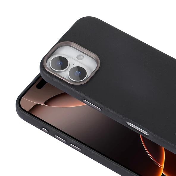 Apple iPhone 16 Plus Kılıf Magsafe Şarj Özellikli PU Deri Zore Adora Kapak - Resim 5