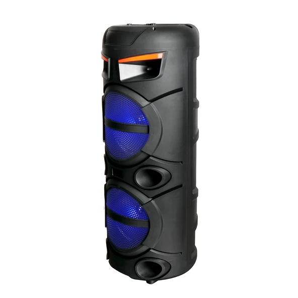Zore GD-2809 Dijital LED Göstergeli FM Radyolu Mikrofonlu RGB TWS Çift 8 inç Stereo Bass Kablosuz Karaoke Hoparlör - Resim 3