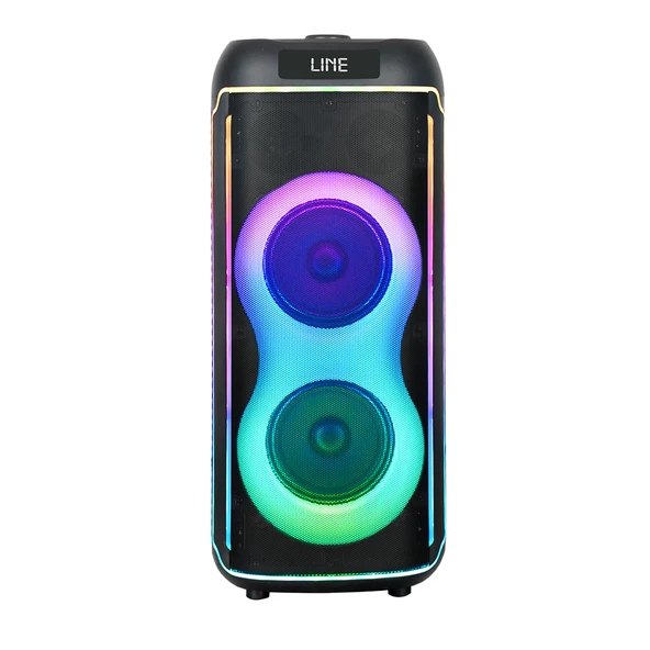 Zore GD-2606 Dijital LED Göstergeli FM Radyolu Mikrofonlu RGB TWS Çift 6.5 inç Stereo Bass Kablosuz Karaoke Hoparlör - Resim 5